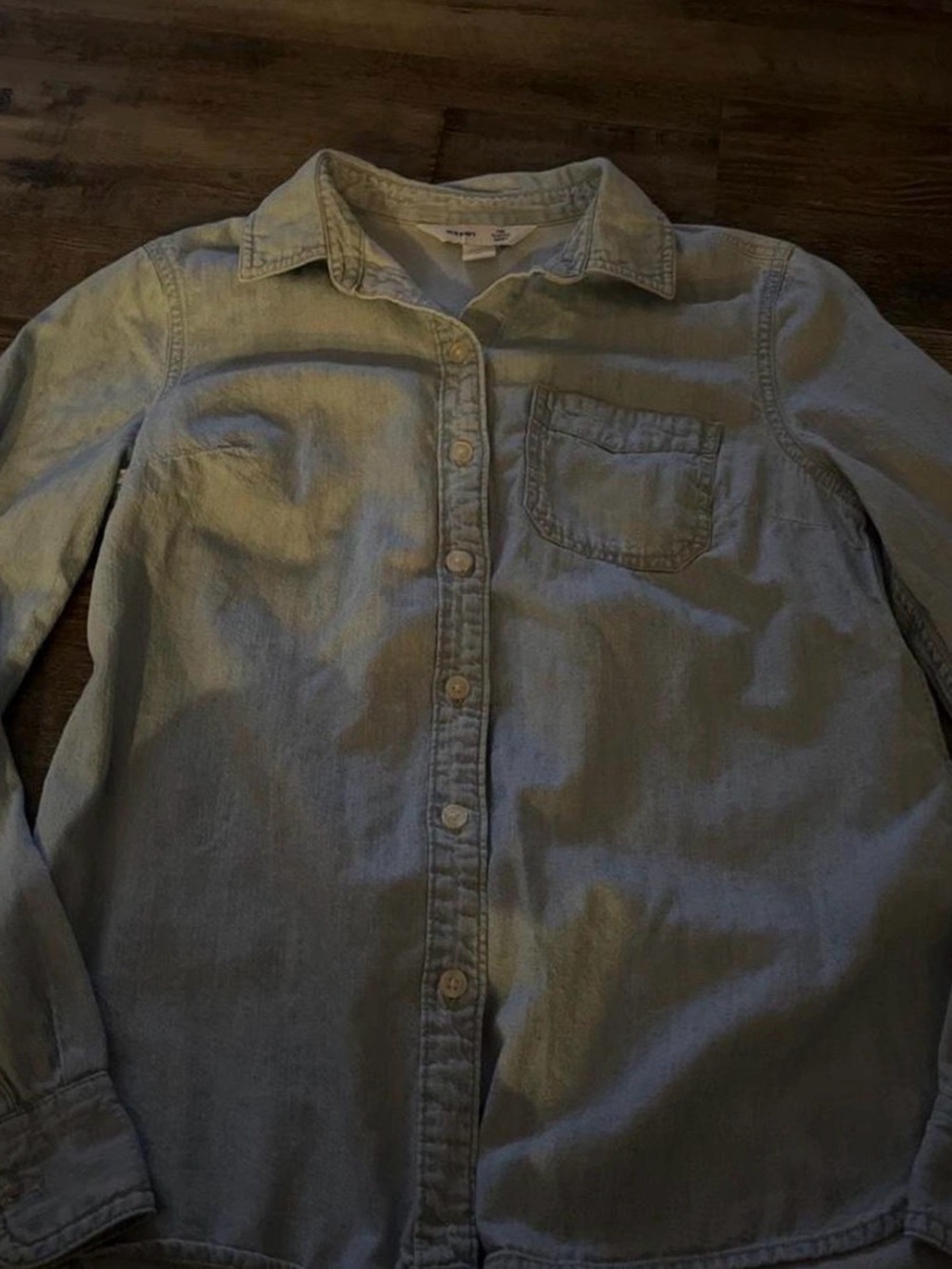 Old Navy Light Blue Denim Button-Down Shirt